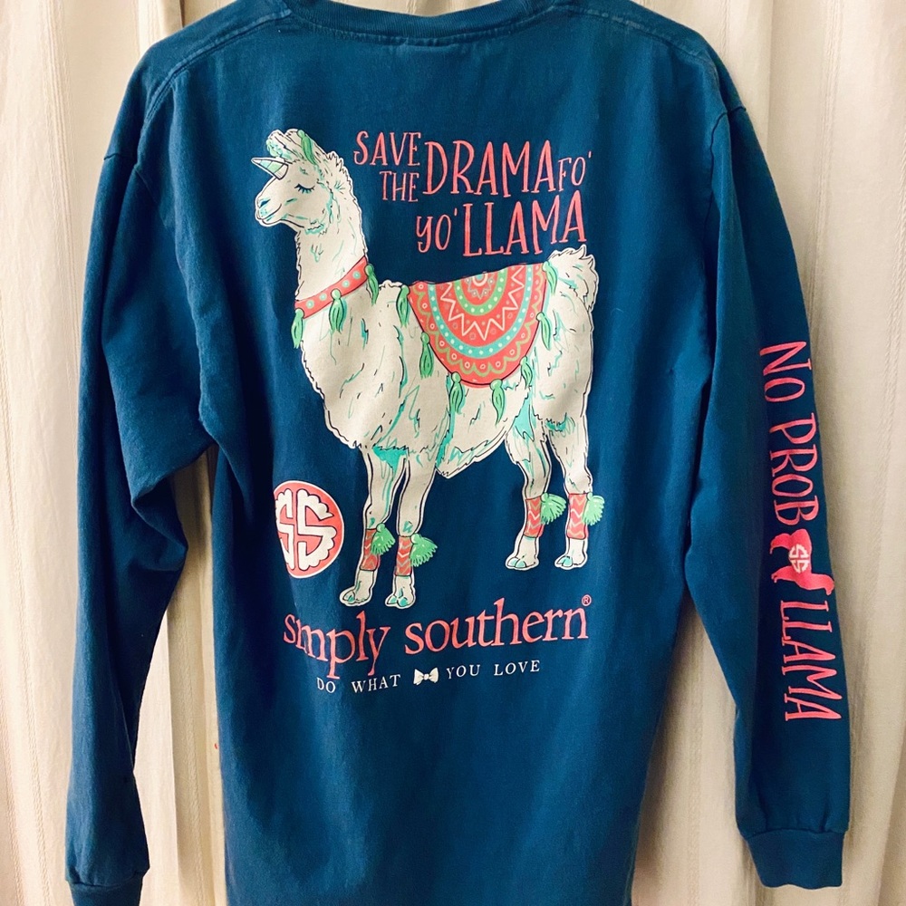 Simply Southern Llama Long Sleeve T Shirt